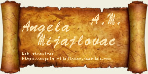 Angela Mijajlovac vizit kartica